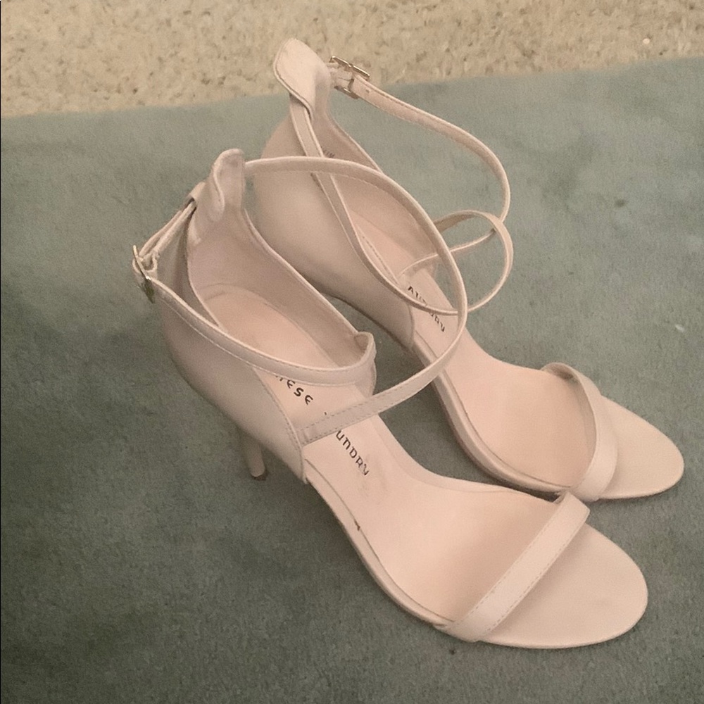 Chinese Laundry Cream Strappy Heels